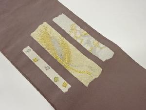 綴れ松葉に桜・色紙散らし模様織出し名古屋帯